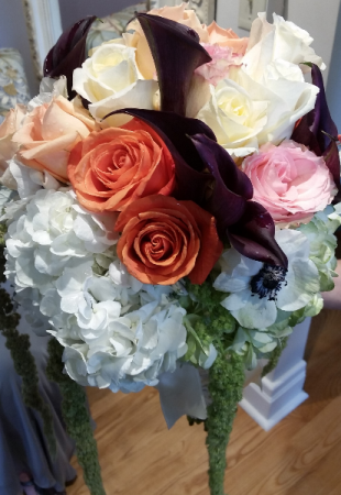 Rustic Roses & Hydrangeas Bridal bouquet
