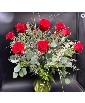 Rustic Wildflower Dozen Roses Designer's Choice