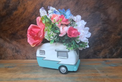 RV CAMPER SILK  FLORAL ARRANGEMENT 