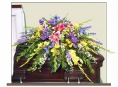 RESTFUL GARDEN CASKET SPRAY of Funeral Flowers