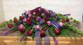 S-CS25 Purple and Red Remembrance Family Spray for casket