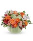 Sage Harvetst Pumpkin Floral Arrangement
