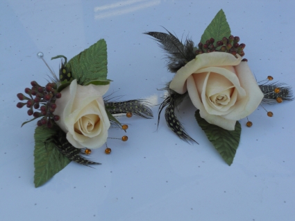 Sahara Rose with Feathers & Rhinestones
