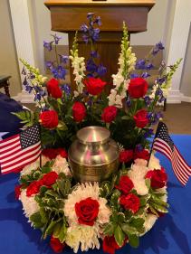 Salute a Veteran Cremation ring urn not included