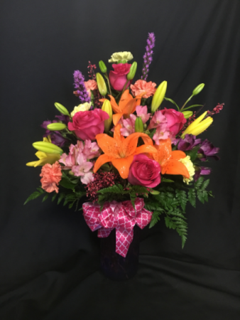 Salute to Colour Vase Arrangement in Red Lake, ON | FOREVER GREEN GIFT BOUTIQUE