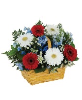 Salute To The Red, White & Blue Basket SYMPATHY OR EVERYDAY