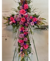 Compassion at the Cross Fresh Sympathy Arrangement - Standing Spray