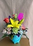 SANDCASTLE BUCKET FLOWER ARRANGEMENT