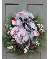 Santa Bells artificial wreath