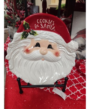 Santa Cookie Plate 