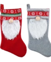 Santa Gnome Stocking  