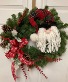 Santa Greetings Wreath Permanent botanical 
