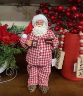 Santa In Bear Slippers  