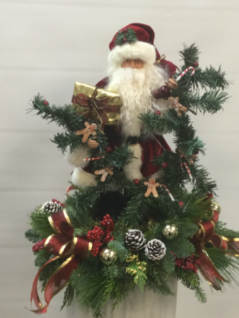 Santa in Wintergreens