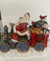 Santa on a Tractor Ceramic
