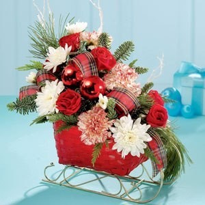 Santa Sleigh Bouquet B14-4359