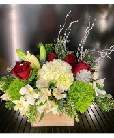 Santa’s Favorite  Wood Cube Arrangement 