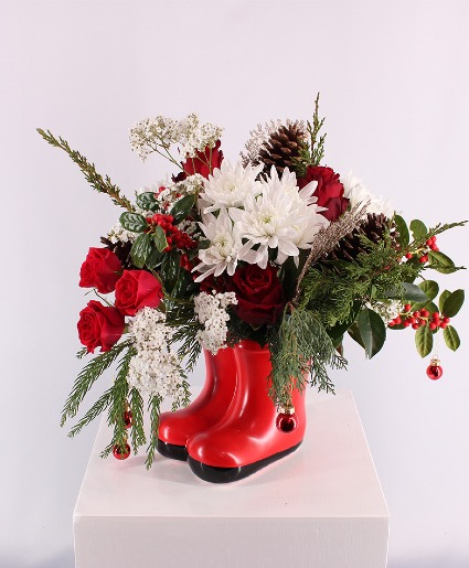 Santa's Floral Footprint Bouquet