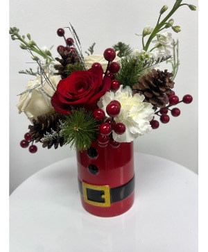 Santa’s Joyful Blooms Christmas Floral Bouquet