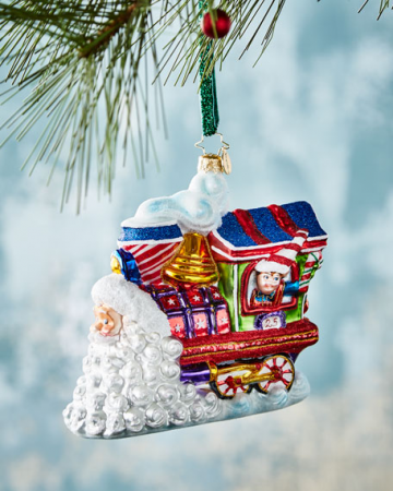 Santa's on track for Christmas  Christopher Radko Ornament
