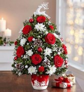 Roma Florist Santa's Sleigh  Ride Holiday Tree 