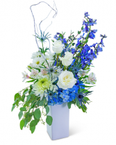 Sapphire Heart Flower Arrangement