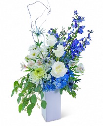 Sapphire Heart Flower Arrangement