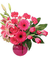 Sassy N' Pink Flower Arrangement