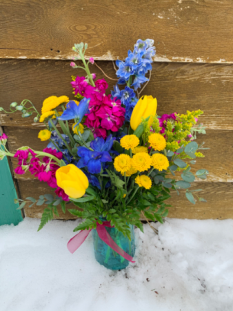 Sayin’ Hello Spring Floral Arrangement