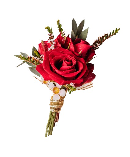 Scarlet Boutonniere Arrangement