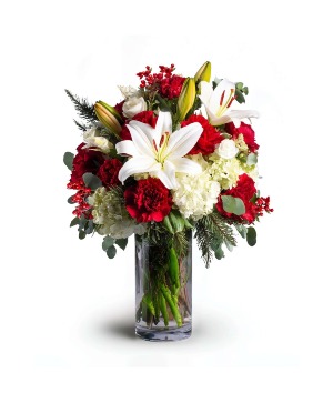 Scarlet Snowfall Arrangement