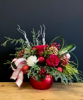 Scarlet Winterberry Vase Arrangement