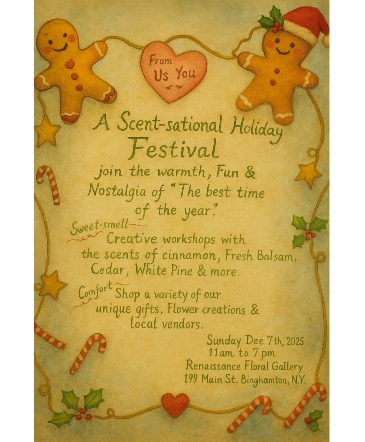 Scent-sational Holiday Festival Where Blooms Meet Magic - Create, Indulge & Celebrate the Beauty of Every Petal in Binghamton, NY | RENAISSANCE FLORAL GALLERY