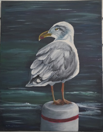 Sea Gull Acrylic on Canvas