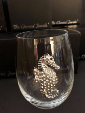 Sea Horse Stemless Glass 