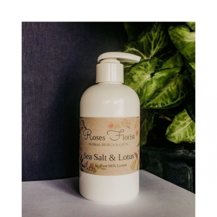 Sea Salt & Lotus Goat Milk Lotion Waveland Candle Company