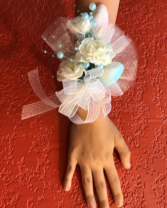 Seashells and Bubbles Wrist corsage