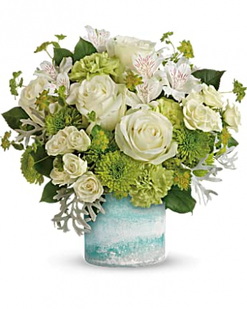 Seaside Roses Bouquet Fresh Arrangement