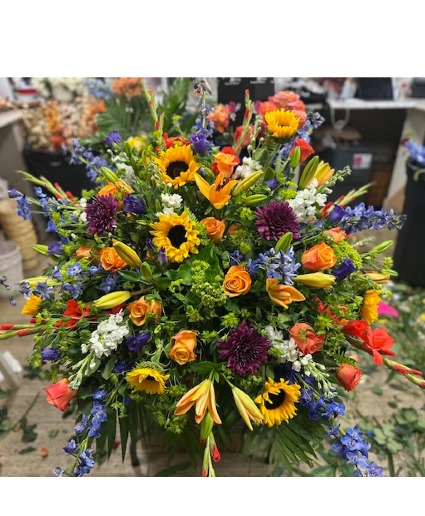 Seasonal Fall Casket Spray 