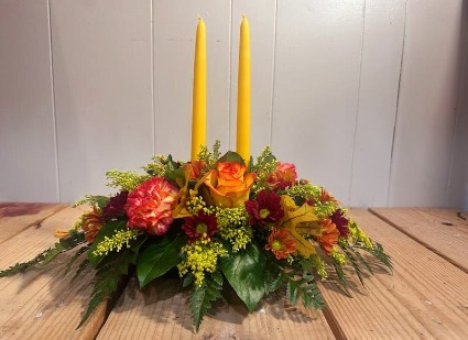 Seasonal Fall Centerpiece Fresh Flowers