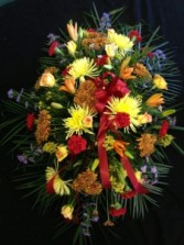 Seasonal Fall Sray Funeral Flowers