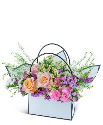 Seasonal Garden Blooming Tote Flower Arrangement