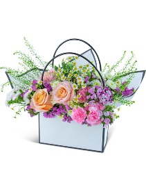 Seasonal Garden Blooming Tote Flower Arrangement