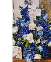 seasonal silk casket spray funeral spray