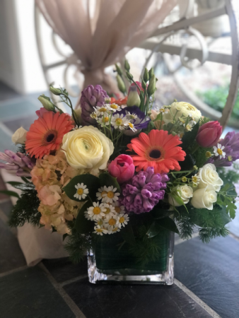 Seasonal Spring Love Low and Dense Arrangement