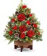 SEASON'S GREETINGS COPPER POT CENTERPIECE