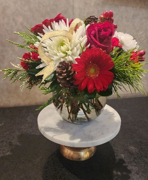 Seasons Of Cheer Bowl Arrangement