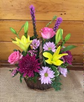 Secret Garden Basket Basket arrangement