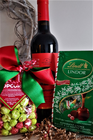 SECRET SANTA Wine, chocolates and popcorn