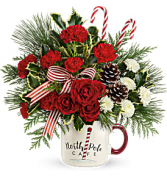 Send a Hug Cafe Mug - 500 Christmas arrangement